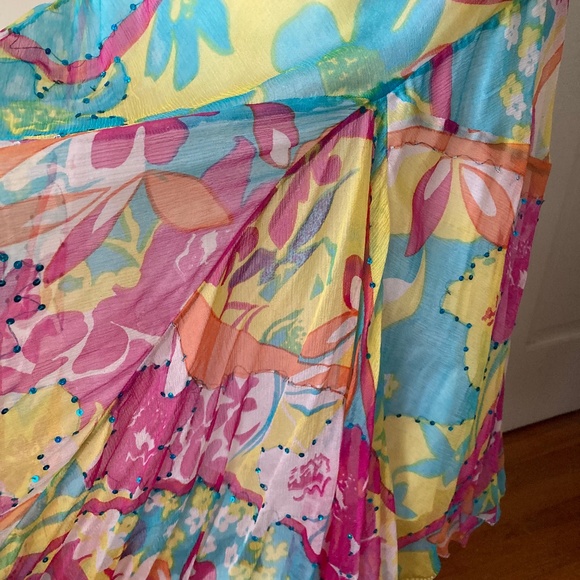 Boston Proper Colorful Skirt with Sequins - Picture 9 of 12